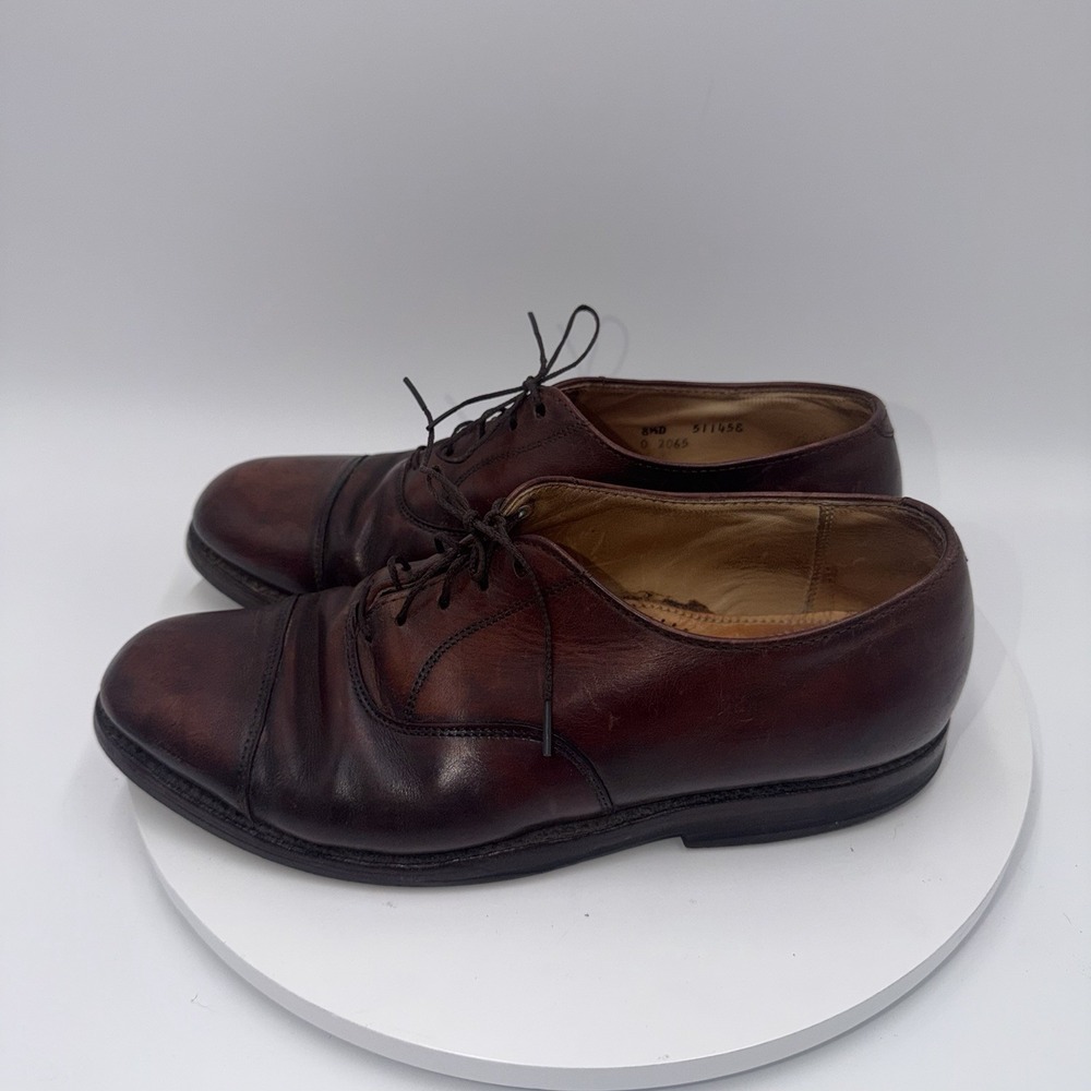 Vintage Cole Haan Oxford Dress Shoes Mens Sz 8 D Burgundy Cap Toe USA Made Derby